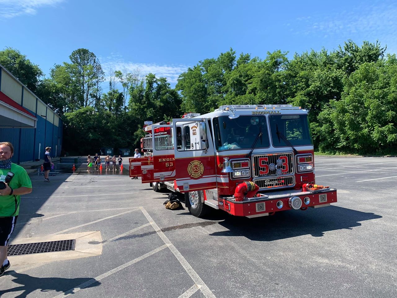 Marple Sports Arena Summer Camp Visit Broomall Fire Company
